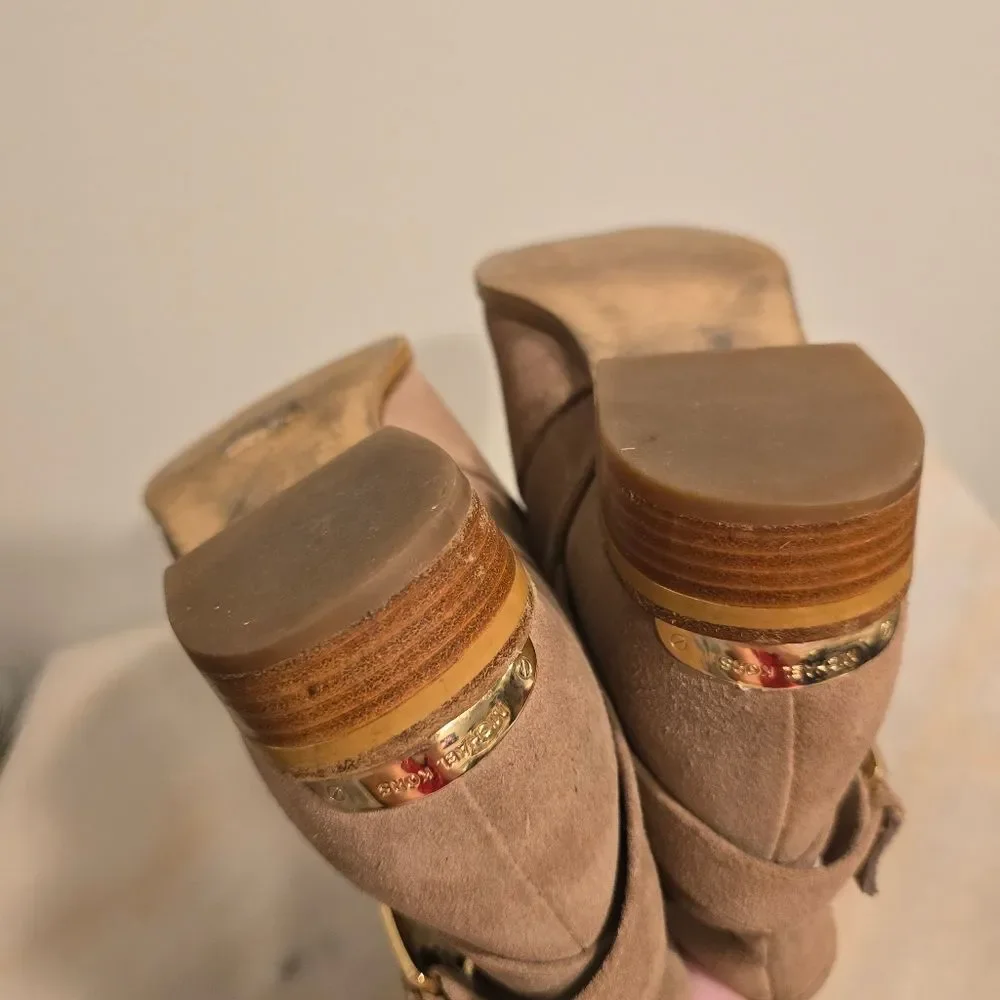 Michael Kors Salem Tan suede Booties Women's Size 7